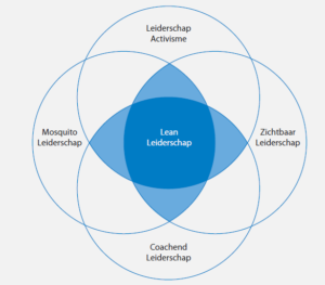 Venndiagram van de Lean leiderschapsstijlen