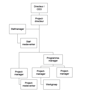 Voorbeeld projectorganisatie (klik voor groter)