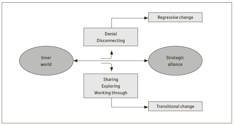 Figuur 2. Betekenis en beleving van allianties (bron: Amado & Ambrose, 2001).